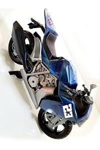 Motor Motosiklet Motorbisiklet Motorsiklet Erkek Oyuncak Yarış Motor 28 X 18 Cm Detaylı Kırılmaz ürün fotoğrafı