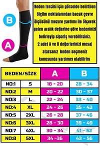 Diz Altı Variss Çorabı Orta Basınç Burnu Açık (SİYAH RENK) (ÇİFT BACAK) ürün fotoğrafı