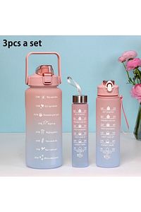 Motivasyonel 3 lü Set Su Matarası 2 lt+900 ml+600 ml Tritan Spor Salonu Suluk ürün fotoğrafı