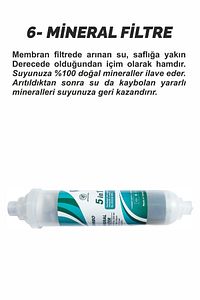 Tüm Kapalı Kasa Su Arıtma Cihazlarına Uyumlu 6 Filtre 10 Aşama Mineral Filtreli Set ürün fotoğrafı