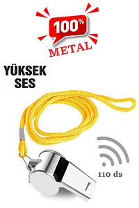Düdük Metal Deprem Düdüğü Hakem Düdüğü Ipli Metal Düdük ürün fotoğrafı