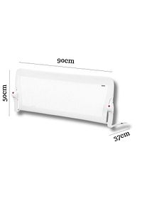 Guimo 150cm Yatak Bariyeri Katlanır Baza Korkuluğu Beyaz Foldable Bed Rail Guard Bed Rail For Baby ürün fotoğrafı