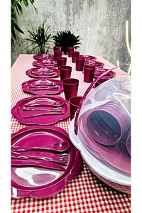 Papatya Piknik Seti 62 Parça 12 Kişilik Pasta Seti ürün fotoğrafı