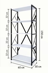 Oven Metal Mutfak Rafı Malzeme Dolabı 5 Raflı Mikrodalga Fırın Rafı Çok Amaçlı Dolap Raf 150 cm ürün fotoğrafı