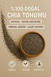 Chia Tohumu 1000 gr ( Glutensiz, Taze Tohum, Vegan ) ürün fotoğrafı