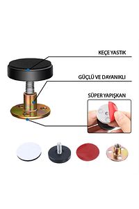 Yatak Baza Başlık Sabitleme Aparatı Ses Titreşim Önleyici Eşya Sabitleme 2 Adet (3,3-4,3 CM) ürün fotoğrafı