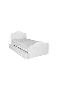 Kanguru Yavrulu Karyola 90x190cm Tekerlekli Yavru Yatak- Metal L Demir Destekli Beyaz %100 Mdf ürün fotoğrafı