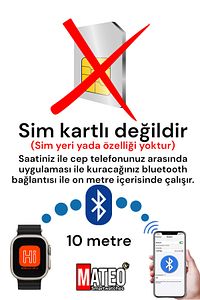 T900 ULTRA Akıllı Saat |49mm Bluetooth, Arama Özellikli, Sağlık Sensörlü, iOS & Android Uyumlu ürün fotoğrafı