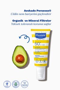 Spf 50 Yüksek Koruma Yüz Vücut Güneş Koruyucu Suya Dayanıklı Tüm Ciltler Bebek Çocuk Yetişkin 100ml ürün fotoğrafı