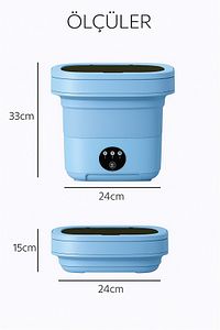 Katlanır Çamaşır Makinesi Mavi 10 Litre ürün fotoğrafı