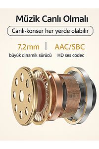 T13 Anc 4 Mikrofon Bluetooth 5.3 Kablosuz Kulaklık Siyah Aktif Gürültü Engelleyici ürün fotoğrafı