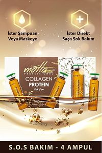Multivitamin Collagen - Protein Acil Kurtarma Saç Bakım Kürü 4x10ml 4 Ampul ürün fotoğrafı