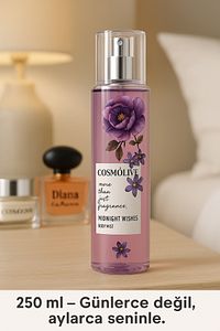 Body Mist | Bombshell | Midnight Wishes | Kadın | Işıltılı | Nemlendirici | Saç Parfümü | 250 ml ürün fotoğrafı