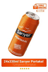 Sarıyer Portakal Aromalı Gazoz 330ml x 24 Adet ürün fotoğrafı