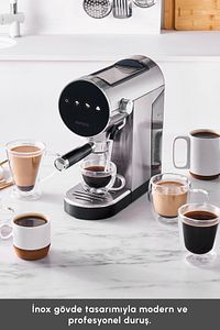 Coffee Art 1361 Inox Dijital 20 Bar Öğütülmüş Espresso Cappuccino ve Kapsül Kahve Makinesi ürün fotoğrafı