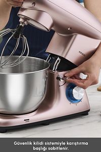Multichef Stand Mikser Rosegold Mutfak Şefi 1900w 5,5l Kıyma Çekme Sucuk-sosis Içli Köfte Ap. ürün fotoğrafı