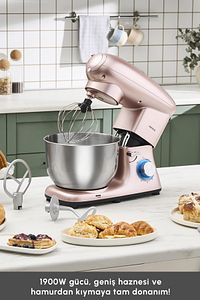Multichef Stand Mikser Rosegold Mutfak Şefi 1900w 5,5l Kıyma Çekme Sucuk-sosis Içli Köfte Ap. ürün fotoğrafı
