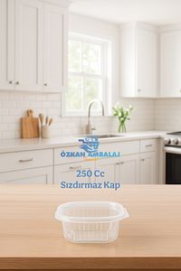 Kullan At Tek Kullanımlık Plastik Kapaklı Kase / Sızdırmaz Kap 250 gram Cc 25 Adet ürün fotoğrafı