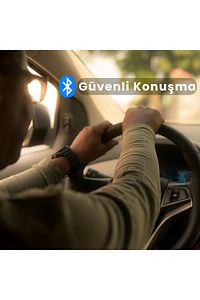 Mikrofonlu Araç Bluetooth Kiti USB 3.5mm Aux Bluetooth Çevirici HD Ses Kalite Micro SD Kart Destekli ürün fotoğrafı