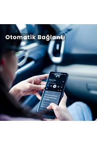 Mikrofonlu Araç Bluetooth Kiti USB 3.5mm Aux Bluetooth Çevirici HD Ses Kalite Micro SD Kart Destekli ürün fotoğrafı