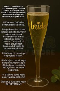 Bride To Be Partisi Kadeh Şampanya Bardağı 6'lı Bekarlığa Veda Partisi Bardak Dövmesiz Yollanmakta ürün fotoğrafı