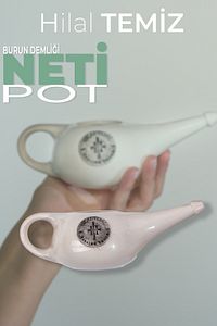 Neti Pot - Neti Burun Duşu - Seramik Burun Temizleme Demliği ürün fotoğrafı