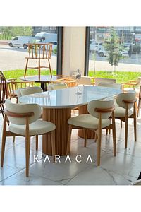 Bohem Yemek Masası Sandalyesi Ahşap Sandalye Polo Mutfak Sandalyesi Salon Sandalyesi ürün fotoğrafı