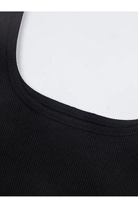 Kadın Crop 2'li Paket Siyah - Beyaz Pedli Spor Sütyeni Yarım Atlet Büstiyer Bluz ürün fotoğrafı