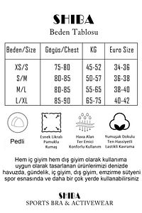 Kadın Crop 2'li Paket Siyah - Beyaz Pedli Spor Sütyeni Yarım Atlet Büstiyer Bluz ürün fotoğrafı