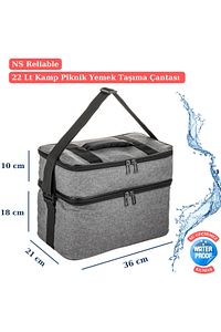 Ns 22 Lt Soğutucu Termos Kamp Piknik Sıcak Ve Soğuk Tutan Termal Yalıtımlı Outdoor Buzluk Çanta ürün fotoğrafı