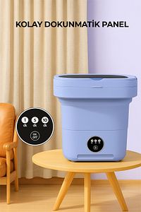 Katlanır Çamaşır Makinesi Mavi 10 Litre ürün fotoğrafı