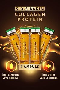 Multivitamin Collagen - Protein Acil Kurtarma Saç Bakım Kürü 4x10ml 4 Ampul ürün fotoğrafı