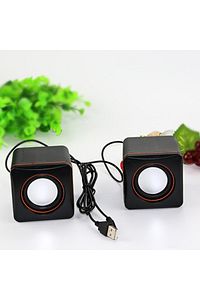 Mini 1+1 Taşınabilir Kablolu Hoparlör 3.5mm Aux USB Masaüstü Pc Mp3 Müzik Çalar Ses Sistemi ürün fotoğrafı