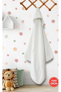 Outlet-%100 Pamuklu Kız-erkek Yenidoğan-bebek Banyo Havlu Kundak Düz/beyaz ürün fotoğrafı