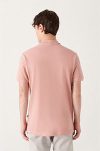 Erkek Gül Kurusu %100 Pamuk Serin Tutan Polo Yaka T-shirt E001004 ürün fotoğrafı