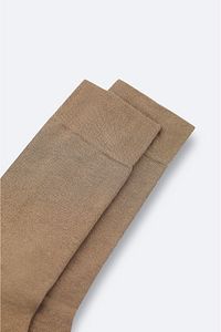 Erkek Açık Kahverengi Düz Bambu Soket Çorap B008505 ürün fotoğrafı