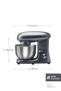 Multichef Stand Mikser Mutfak Şefi 1900w 5,5lt (KIYMA ÇEKME SUCUK-SOSİS İÇLİ KÖFTE APARATLI) ürün fotoğrafı