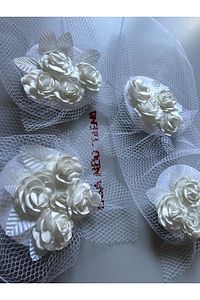 Nikah Aksesuar,nikah Kepi Vualet,nikah Şapkası,nikah Kep,gelin Şapkası,vualet, Tüllü Gelin Tokalı ürün fotoğrafı