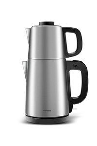 Tea Break 2 In 1 Çelik Su Isıtıcı Çay Makinesi Inox Siyah ürün fotoğrafı
