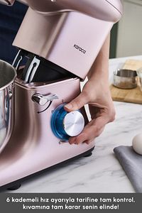 Multichef Stand Mikser Rosegold Mutfak Şefi 1900w 5,5l Kıyma Çekme Sucuk-sosis Içli Köfte Ap. ürün fotoğrafı