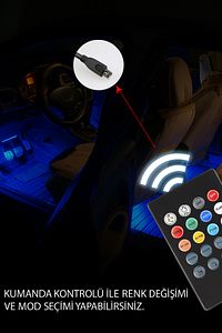 Araç Içi Ayak Altı Led Sese Duyarlı Müziğe Duyarlı 12'li - Rgb ürün fotoğrafı