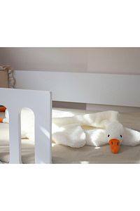 Krem Sevimli Çocuk Bebek Battaniyesi Ördek Kışlık Peluş Welsoft Kaz Battaniye ürün fotoğrafı