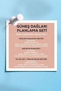 Planlama Seti | 3 Ayrı Özel Ürün | Günlük Planlayıcı | Haftalık Planlayıcı | To-do List ürün fotoğrafı