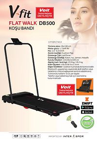 Voit Garantili Db500 Bluetooth Uygulama Destekli Katlanabilir Uzaktan Kumandalı Sessiz Koşu Bandı ürün fotoğrafı
