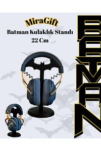 Gamer Kulaklık Standı - Batman Dekoratif Kulaklık Tutucu Siyah 22 Cm ürün fotoğrafı