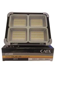 Ct-4698 Güneş Enerjili Solar 200w Watt Led Projektör Taşınabilir Sarı Beyaz Ve Çakar Işık Lamba Ip44 ürün fotoğrafı