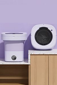 Katlanır Çamaşır Makinesi Mor 10 Litre ürün fotoğrafı