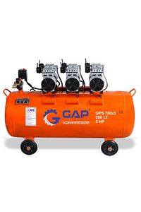 Hava Kompresörü Sessiz Ve Yağsız 200lt Gps750x3/200 ürün fotoğrafı