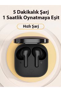 T13 Anc 4 Mikrofon Bluetooth 5.3 Kablosuz Kulaklık Siyah Aktif Gürültü Engelleyici ürün fotoğrafı
