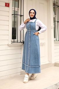 KADIN PÜSKÜL DETAYLI KOT SALOPET ürün fotoğrafı